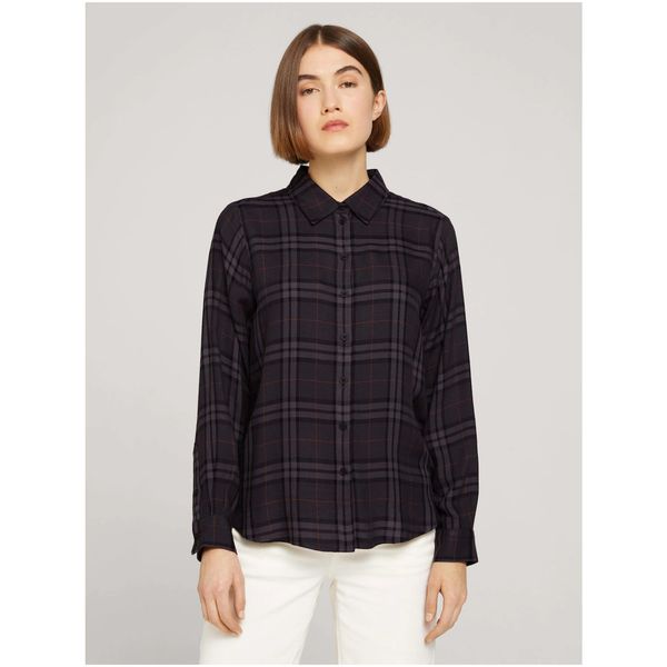 Tom Tailor Dark Grey Women's Plaid Tom Tailor Shirt - Women