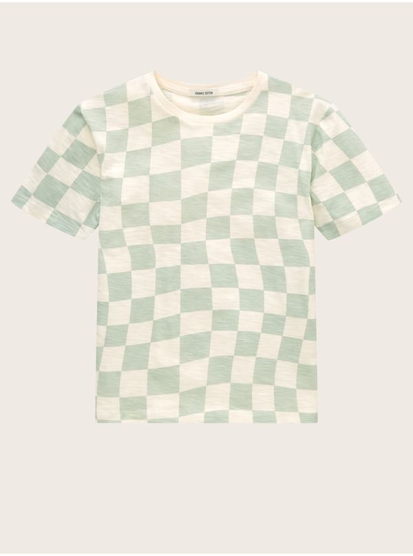 Tom Tailor Green-cream boys plaid T-shirt Tom Tailor - Boys