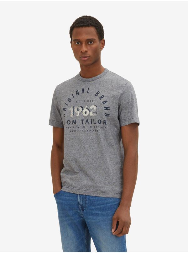 Tom Tailor Grey Men's Lined T-Shirt Tom Tailor - Men