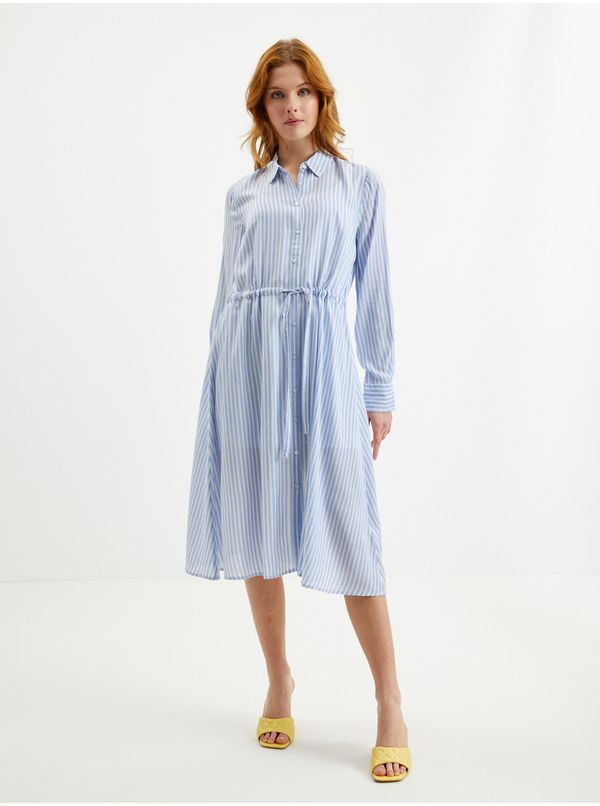 Tom Tailor Light Blue Ladies Striped Shirt Dress Tom Tailor - Women