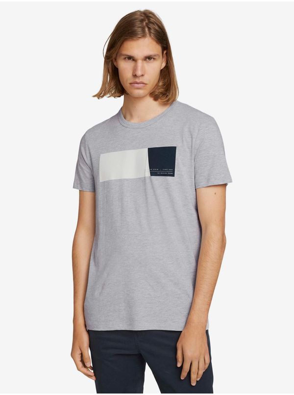 Tom Tailor Light Grey Men's T-Shirt Tom Tailor Denim - Men's