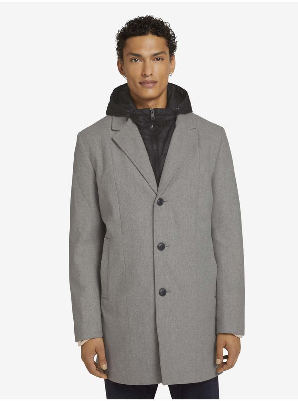 Tom Tailor Light grey men's winter coat with sewn inset Tom Tailor Denim - Men's
