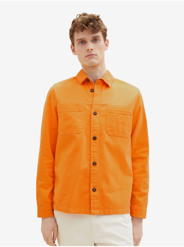 Tom Tailor Orange Men's Shirt Tom Tailor - Men's