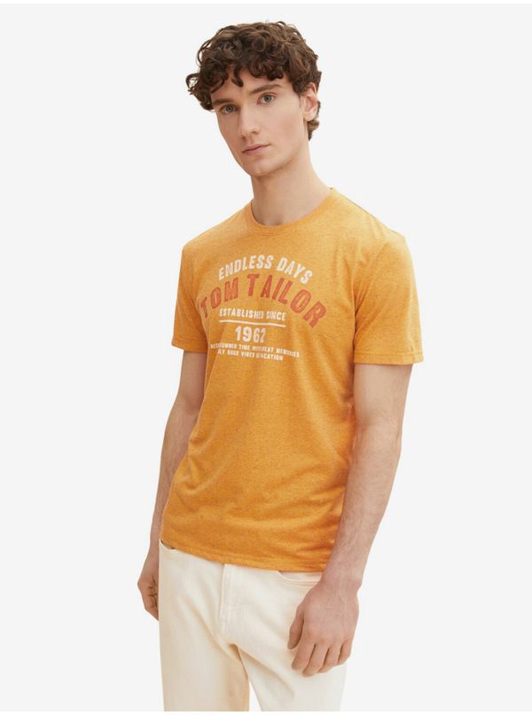 Tom Tailor Orange Men's T-Shirt Tom Tailor - Men's