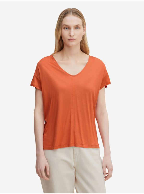 Tom Tailor Orange Women's Basic T-Shirt Tom Tailor - Women