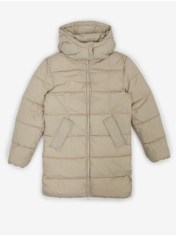 Tom Tailor Tom Tailor Light Grey Girls' Quilted Winter Coat with Detachable Hood Tom T - Girls