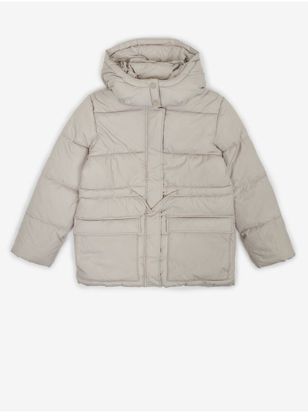 Tom Tailor Tom Tailor Light Grey Girly Quilted Winter Jacket with Detachable Hood Tom - Girls