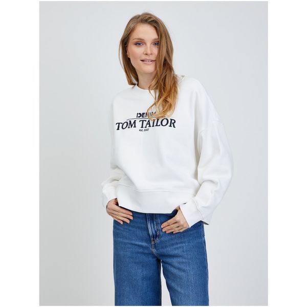Tom Tailor White Women's Sweatshirt Tom Tailor Denim - Women