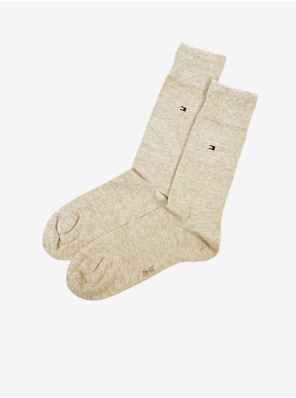 Tommy Hilfiger Beige Men's Socks Tommy Hilfiger Sock Classic 2P - Mens