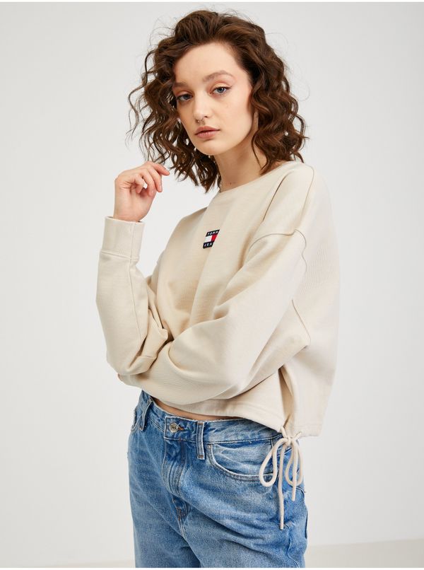 Tommy Hilfiger Beige Womens Oversize Sweatshirt Tommy Jeans - Women