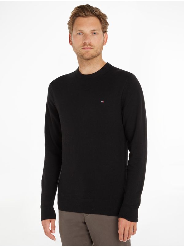 Tommy Hilfiger Black men's sweater with cashmere Tommy Hilfiger - Men