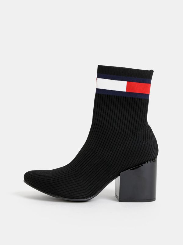 Tommy Hilfiger Black Women's Ankle Boots Tommy Hilfiger Flag Sock - Women