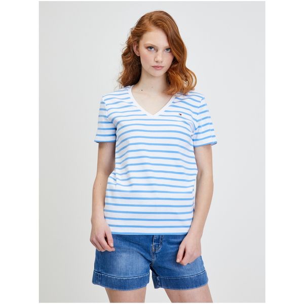 Tommy Hilfiger Blue-White Women's Striped T-Shirt Tommy Hilfiger - Women