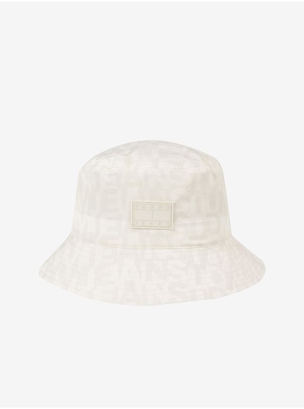 Tommy Hilfiger Cream Women's Patterned Hat Tommy Jeans - Women