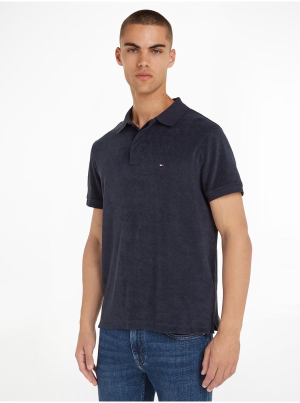 Tommy Hilfiger Dark blue mens polo shirt Tommy Hilfiger Micro Towelling - Men