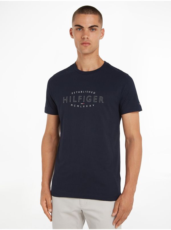 Tommy Hilfiger Dark blue Men's T-Shirt Tommy Hilfiger Curve - Men