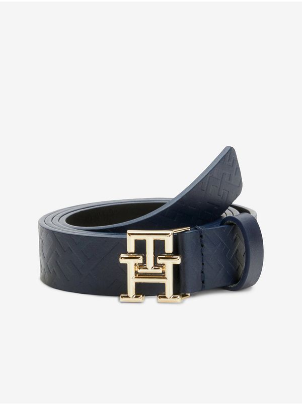 Tommy Hilfiger Dark blue women's leather belt Tommy Hilfiger - Women