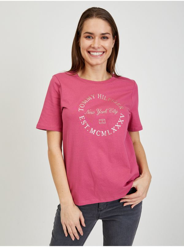Tommy Hilfiger Dark Pink Women's T-Shirt Tommy Hilfiger - Women