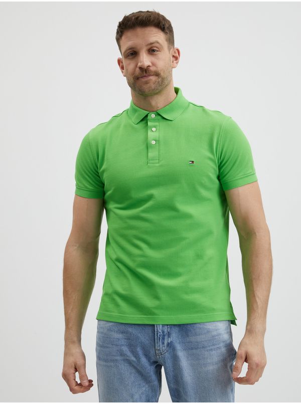 Tommy Hilfiger Green Mens Polo T-Shirt Tommy Hilfiger 1985 - Men