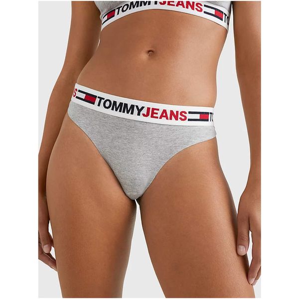 Tommy Hilfiger Light gray women's brindle thongs Tommy Jeans - Ladies