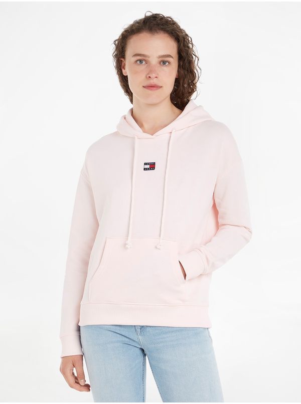 Tommy Hilfiger Light pink Womens Sweatshirt Tommy Jeans TJW XS Badge Hoodie - Ladies