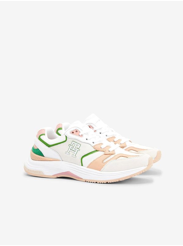 Tommy Hilfiger Pink-White Women's Leather Sneakers Tommy Hilfiger - Women