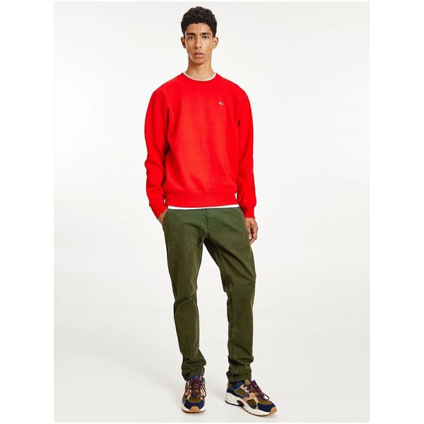 Tommy Hilfiger Red Men's Sweatshirt Tommy Jeans - Men