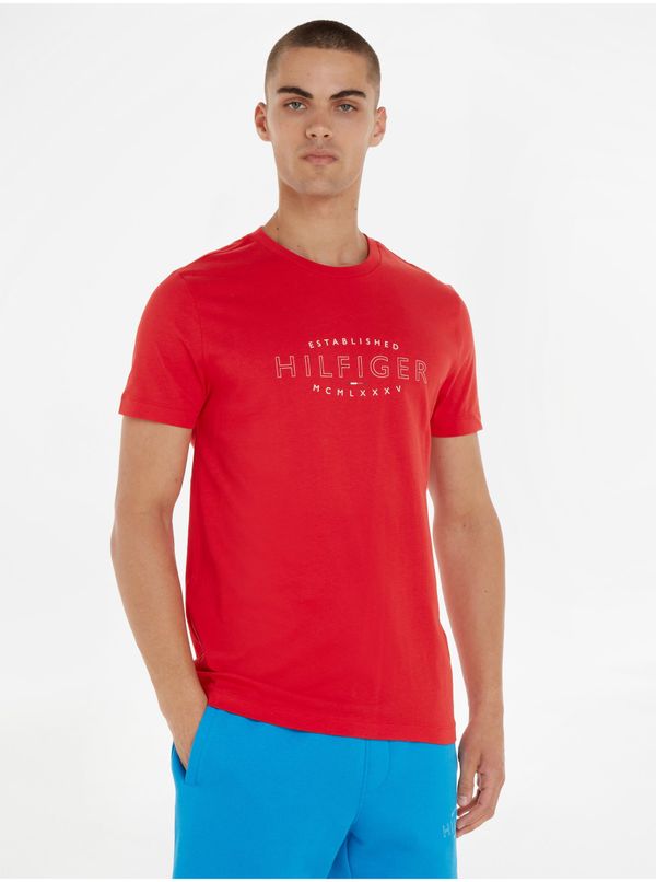 Tommy Hilfiger Red Men's T-Shirt Tommy Hilfiger - Men