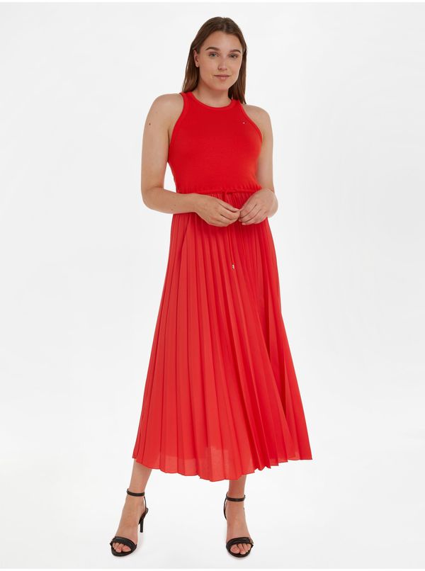 Tommy Hilfiger Red Pleated Maxidress Tommy Hilfiger - Women