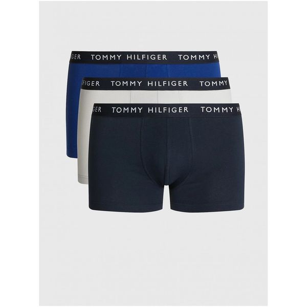 Tommy Hilfiger Set of three men's boxers in white and blue Tommy Hilfiger Underwe - Men