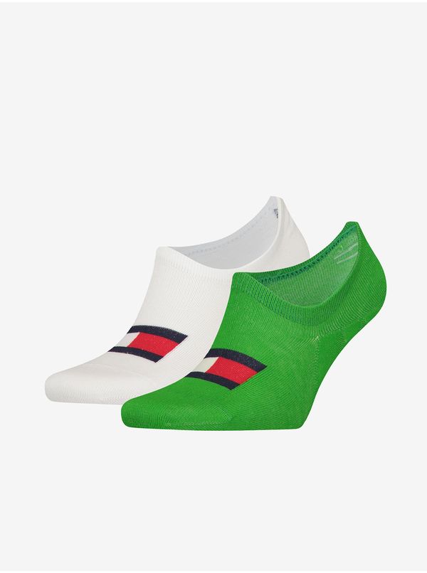 Tommy Hilfiger Set of two pairs of socks in white and green Tommy Hilfiger - Men