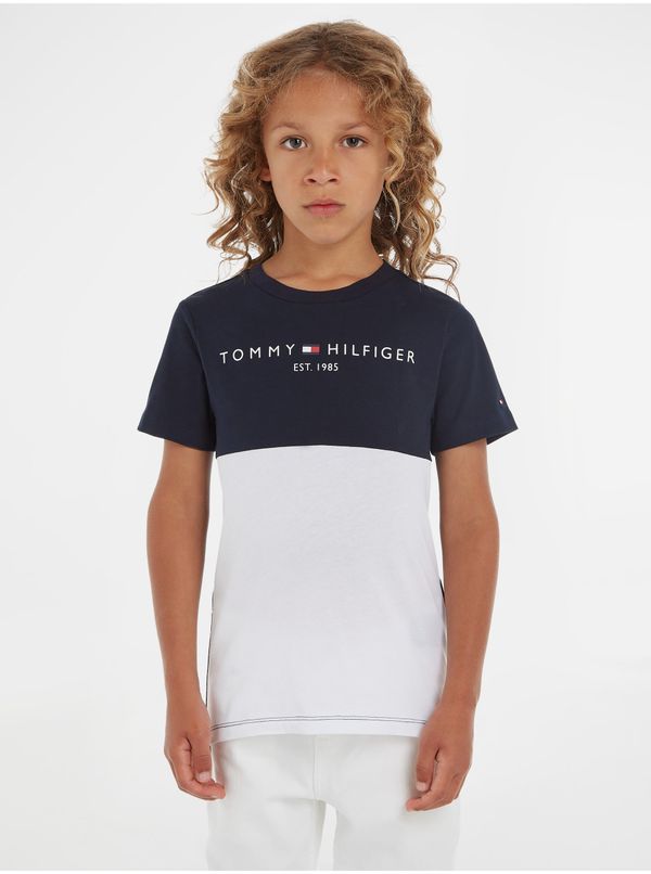 Tommy Hilfiger Tommy Hilfiger Boys' T-shirt and Shorts Set in white and dark blue Tommy Hilf - Boys