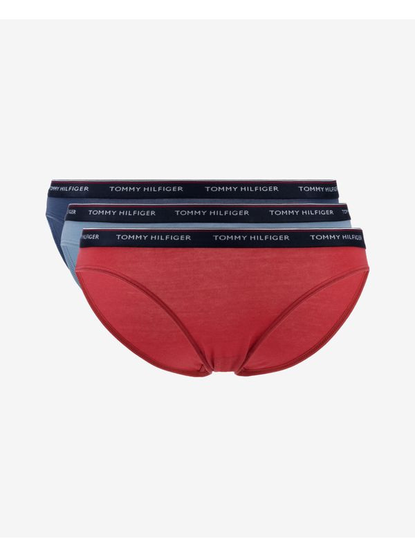 Tommy Hilfiger Tommy Hilfiger Set of three women's panties in dark blue, light blue and red - Women