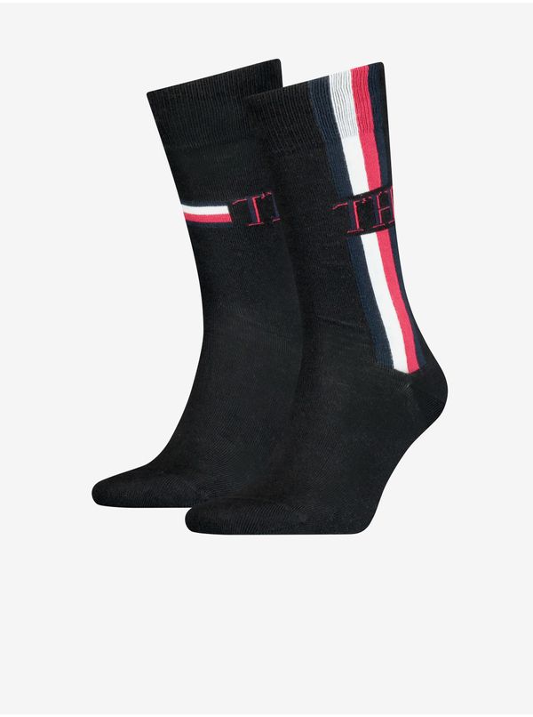 Tommy Hilfiger Tommy Hilfiger Set of two pairs of men's patterned socks in black Tommy Hi - Men
