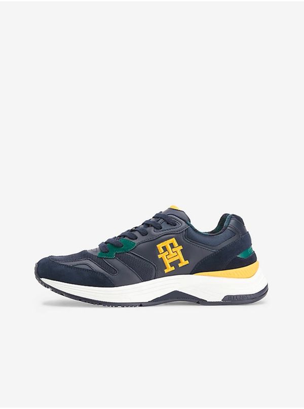 Tommy Hilfiger Tommy Hilfiger Yellow and Blue Mens Suede Details Sneakers Tommy Jeans - Men