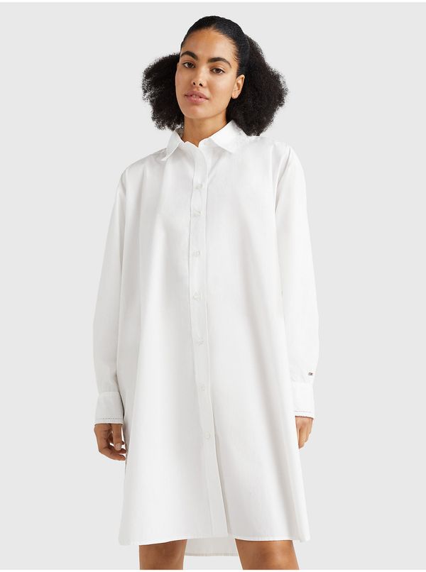 Tommy Hilfiger White Ladies Oversize Shirt Dress Tommy Hilfiger - Women