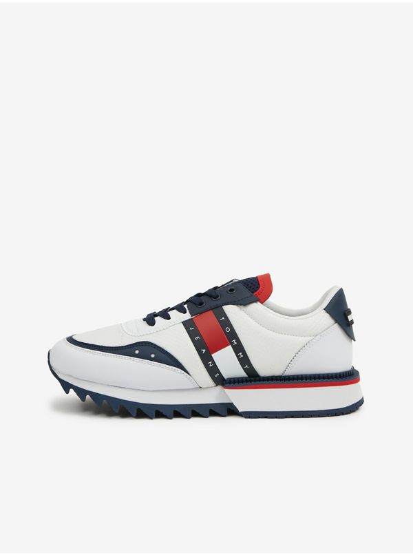 Tommy Hilfiger White Men's Leather Sneakers Tommy Jeans - Mens
