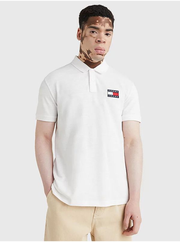 Tommy Hilfiger White Men's Polo T-Shirt Tommy Jeans - Men