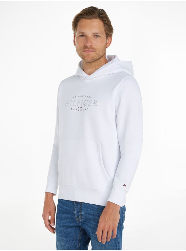 Tommy Hilfiger White Mens Sweatshirt Tommy Hilfiger Curve Logo - Men