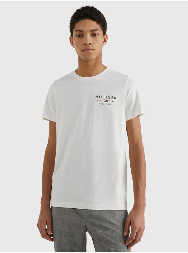 Tommy Hilfiger White Mens T-Shirt Tommy Hilfiger Brand Love Small - Men