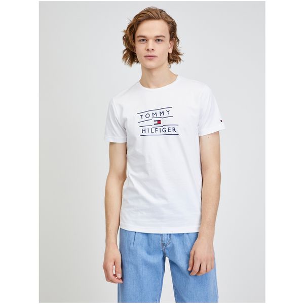 Tommy Hilfiger White Men's T-Shirt Tommy Hilfiger - Men's