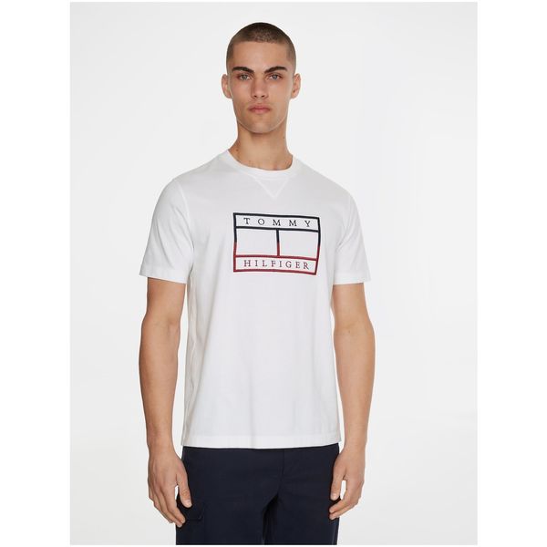 Tommy Hilfiger White Men's T-Shirt Tommy Hilfiger - Men's