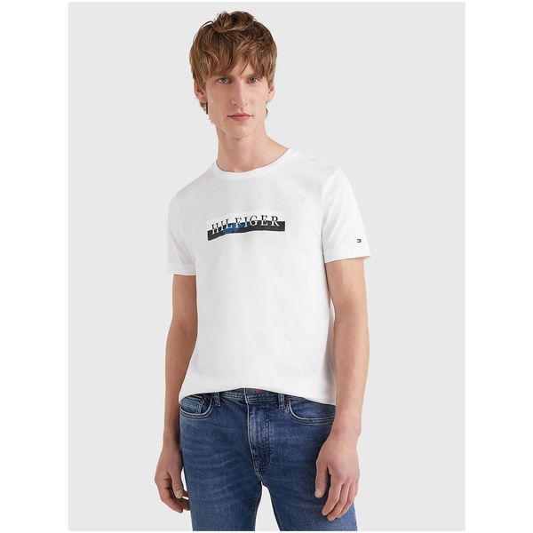 Tommy Hilfiger White Men's T-Shirt Tommy Hilfiger - Men's