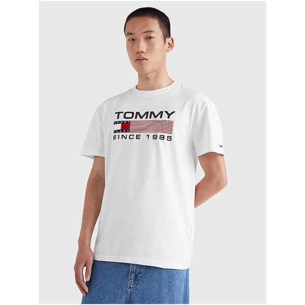 Tommy Hilfiger White Men's T-Shirt Tommy Jeans - Men
