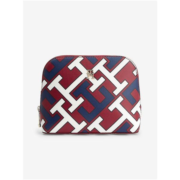 Tommy Hilfiger White-Red Women's Patterned Cosmetic Bag Tommy Hilfiger - Women