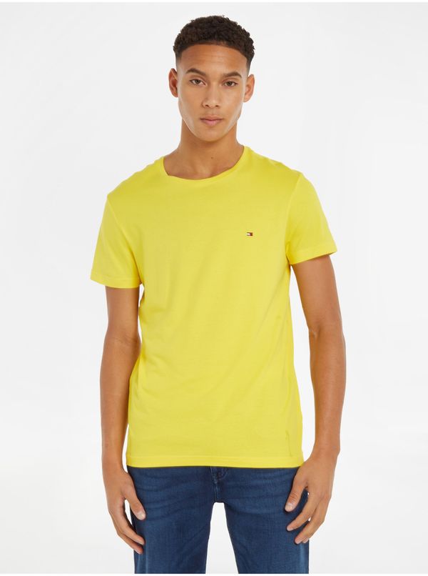 Tommy Hilfiger Yellow Men Basic T-Shirt Tommy Hilfiger - Men