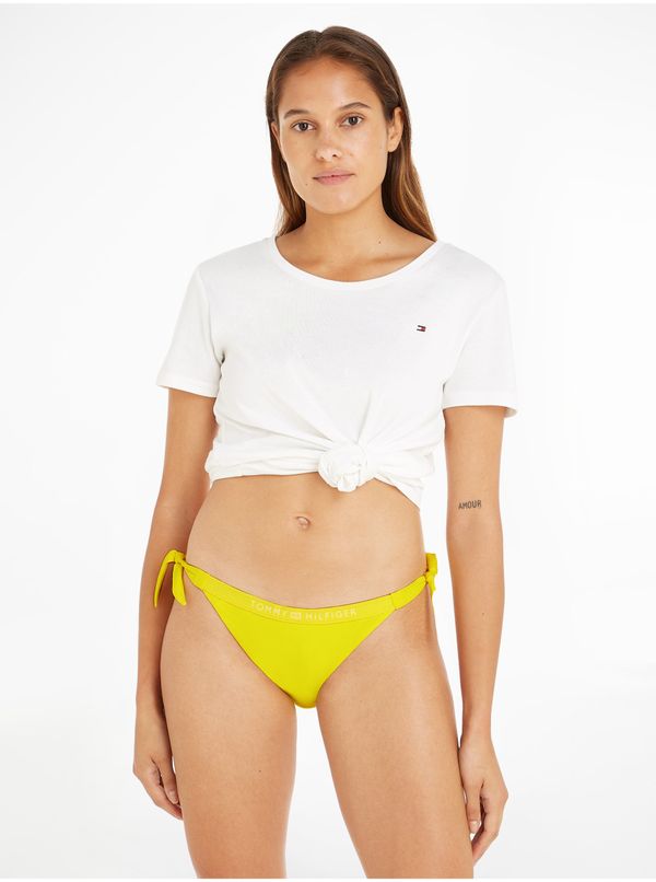 Tommy Hilfiger Yellow Women's Swimwear Bottoms Tommy Hilfiger Tonal Logo-Side - Women