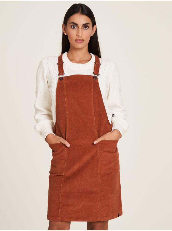 Tranquillo Brown corduroy dress with Tranquillo lac - Women