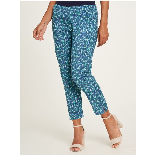 Tranquillo Turquoise Women's Patterned Shortened Pants Tranquillo - Women