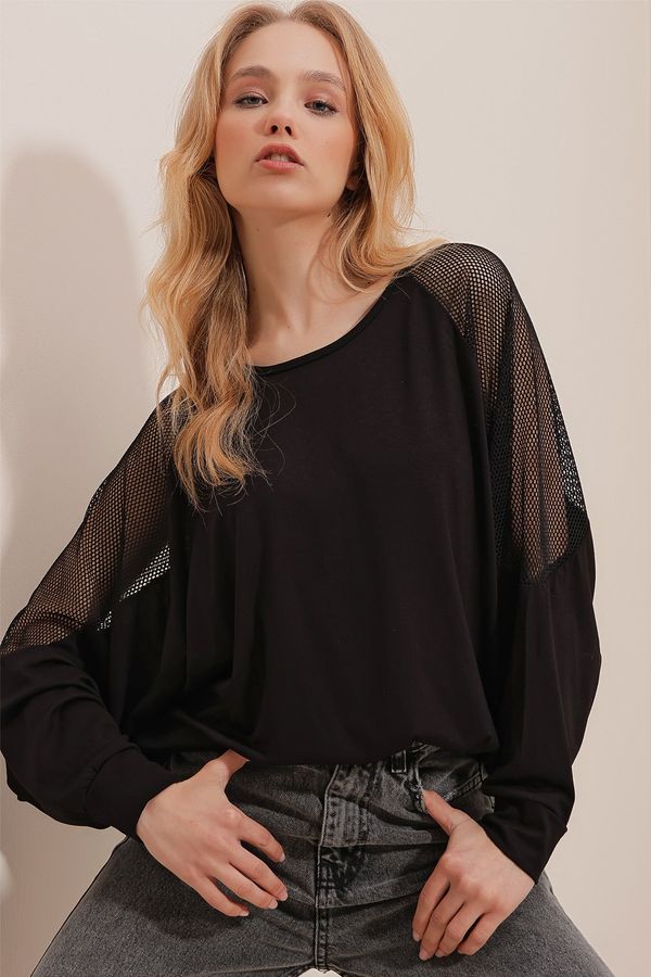 Trend Alaçatı Stili Trend Alaçatı Stili Blouse - Black - Relaxed fit